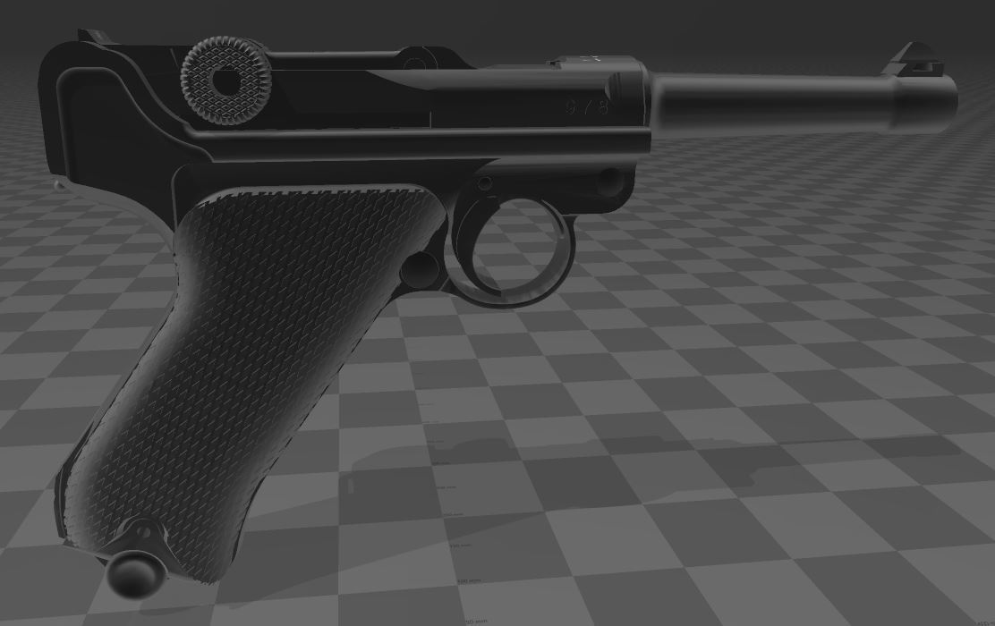 OBJ file Luger P 08 🔫 (3MF)・3D printable design to download・Cults